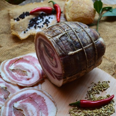 Pancetta arrotolata al finocchietto