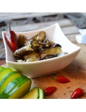 Grilled zucchini in oil